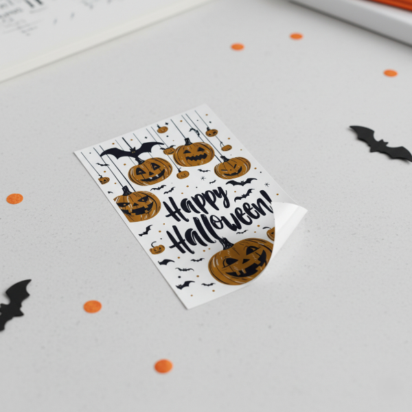 Halloween Temalı Balkabaklı Duvar Sticker Seti