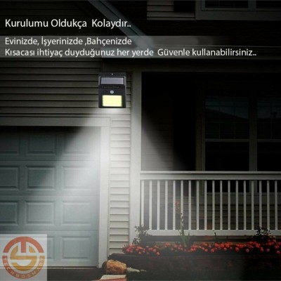 Hareket Sensörlü Solar 48 Led Bahçe Lambası