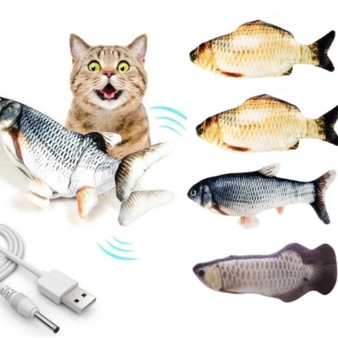 Hareketli Balık Kedi Oyuncağı Şarjlı