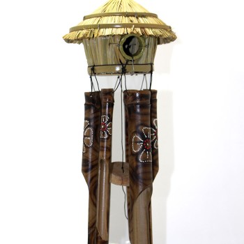 Hasır Kuş Yuvalı Bambu Çan 50 cm