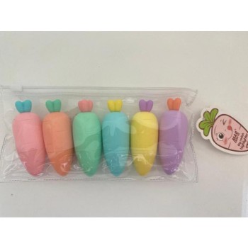 Havuç Tasarımlı Fosforlu Kalem Seti