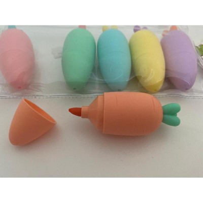 Havuç Tasarımlı Fosforlu Kalem Seti