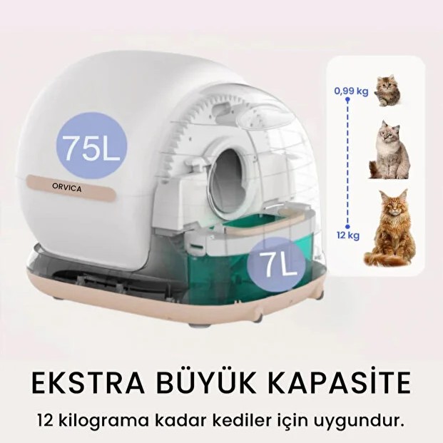 HD Kameralı Akıllı Kedi Tuvaleti 