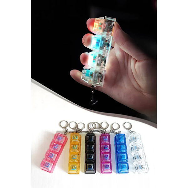 Işıklı Klavye Tuşu Switch Anahtarlık 