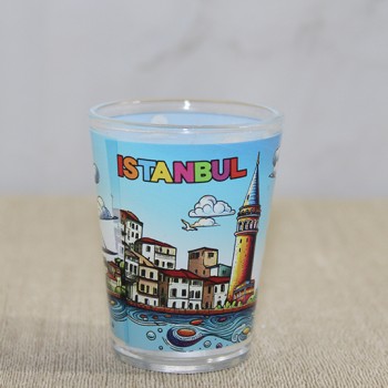 İstanbul Temalı Cam Shot Bardak - Model 3