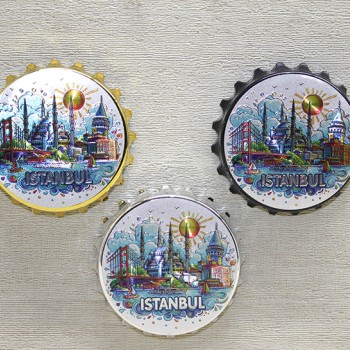 İstanbul Temalı Gazoz Kapağı Magnet - Model 2