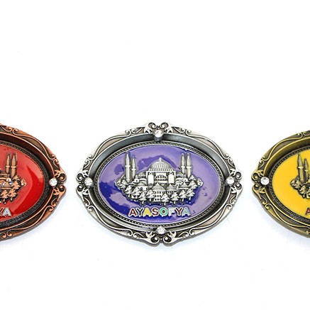 İstanbul Temalı Metal Magnet Ayasofya Kabartmalı
