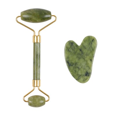 Jade Roller Gua Sha Taşı Seti