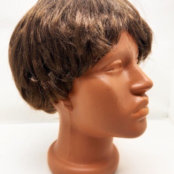 Kahverengi Kısa Kesim İçi Astarlı Erkek Peruğu 