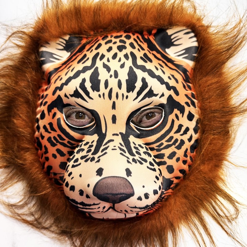 Kahverengi Saçlı Yeleli Aslan Maskesi Eva Mega Peluş 37 No
