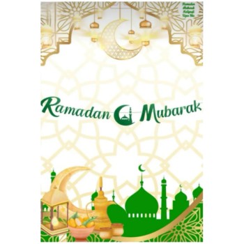 Kaligrafi Ramazan Süsü Yeşil - Ramadan Mubarak 