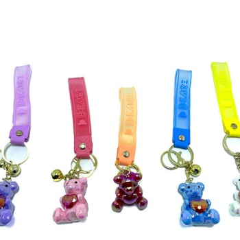 Kalpli Ayıcık Silikon Anahtarlık 