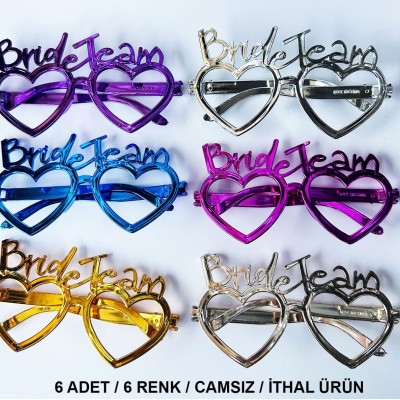 Kalpli Bride Team Gözlük Seti 6 Renk