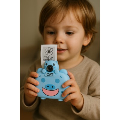 Kameralı Fotoğraf Yazıcısı Mavi Renk 