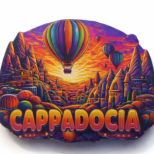 Kapadokya Temalı Silikon Buzdolabı Magneti Model 2