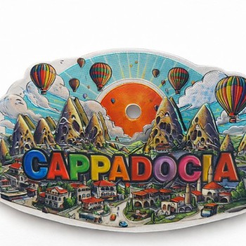 Kapadokya Temalı Silikon Buzdolabı Magneti Model 4