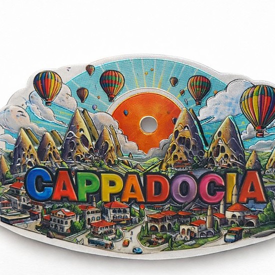 Kapadokya Temalı Silikon Buzdolabı Magneti Model 4