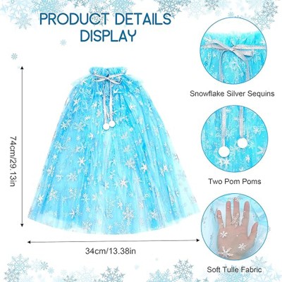 Karlar Ülkesi Elsa Frozen Mavi Pelerin – 80 cm Çocuk Pelerini 