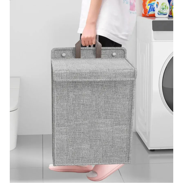 Katlanabilir Asılabilir Kirli Çamaşır Sepeti 
