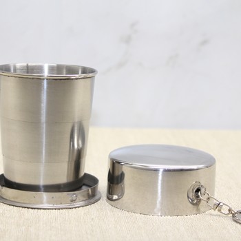 Katlanabilir Tekli Paslanmaz Çelik Shot Bardak 7 cm