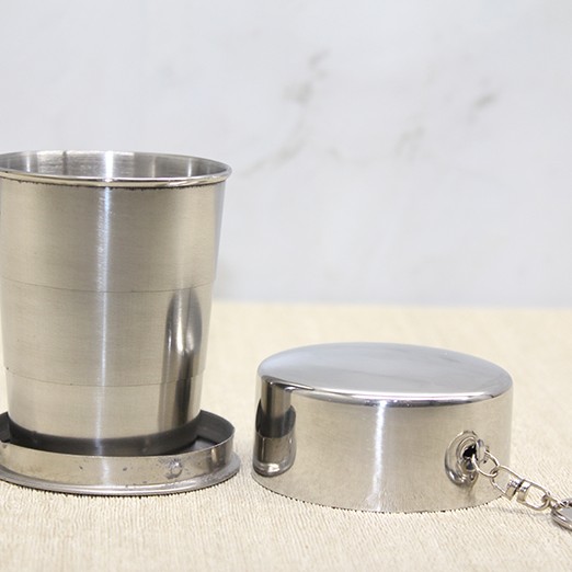 Katlanabilir Tekli Paslanmaz Çelik Shot Bardak - Model 2