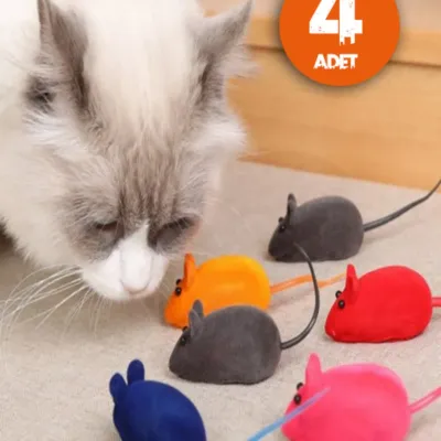 Kedi Eğitim Oyun Faresi 4 Adet