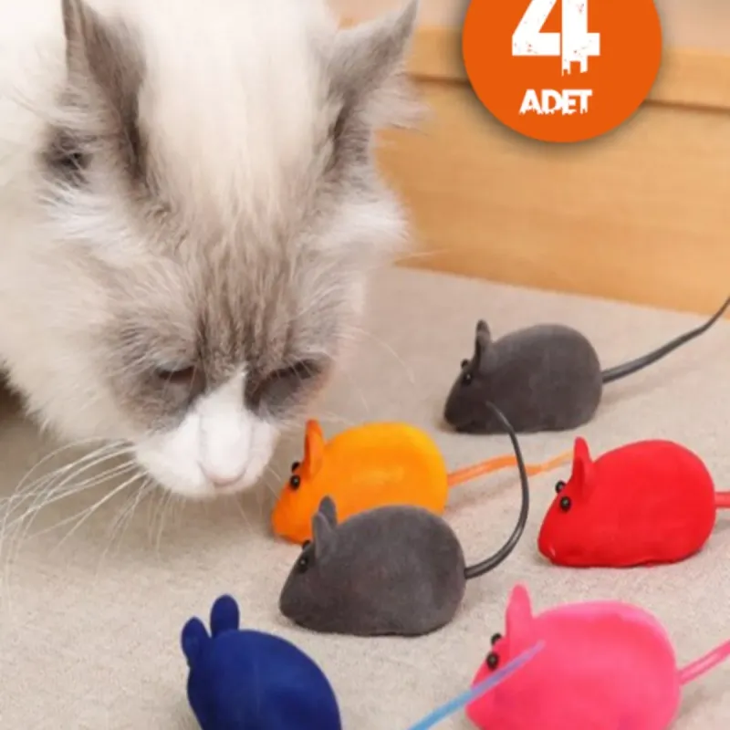 Kedi Eğitim Oyun Faresi 4 Adet
