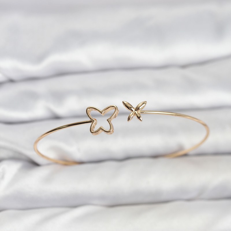 Kelebek Model Gold Renk Bileklik