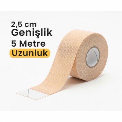 Kinezyo Ağrı Bandı 2.5 cm X 5 m Ten Rengi 
