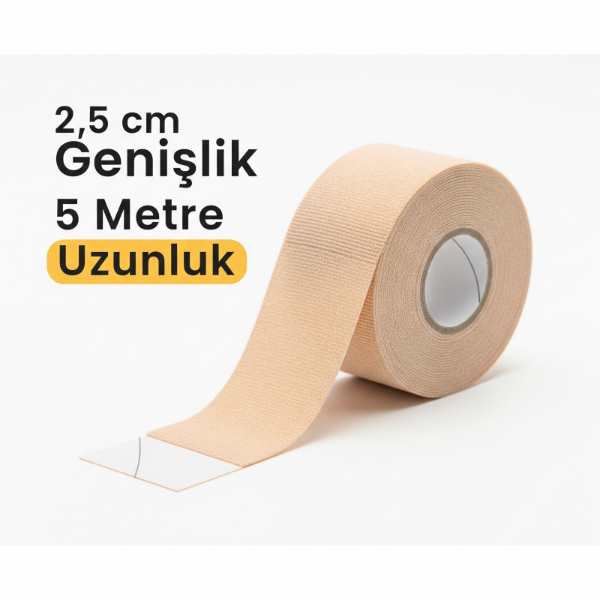 Kinezyo Ağrı Bandı 2.5 cm X 5 m Ten Rengi 