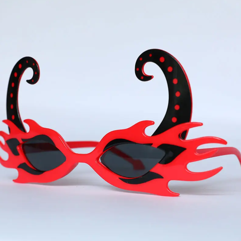 Kırmızı Alevli Parti Gözlüğü