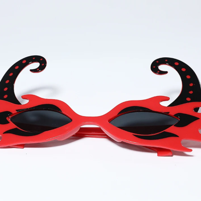 Kırmızı Alevli Parti Gözlüğü