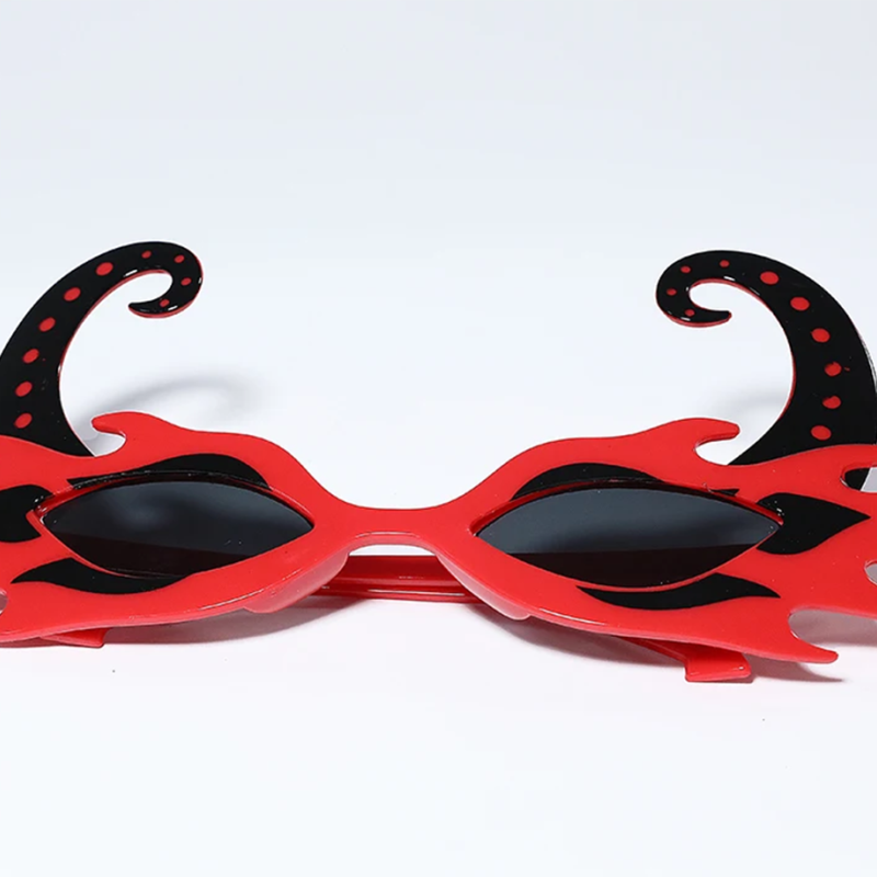 Kırmızı Alevli Parti Gözlüğü