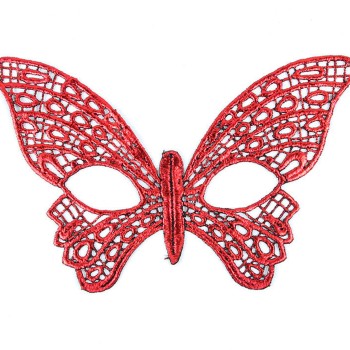 Kırmızı Dantel Masquerade Maskesi 7 No