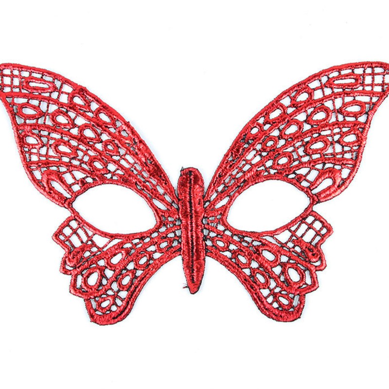 Kırmızı Dantel Masquerade Maskesi 7 No