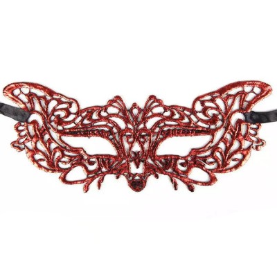 Kırmızı Dantel Masquerade Maskesi 9 No