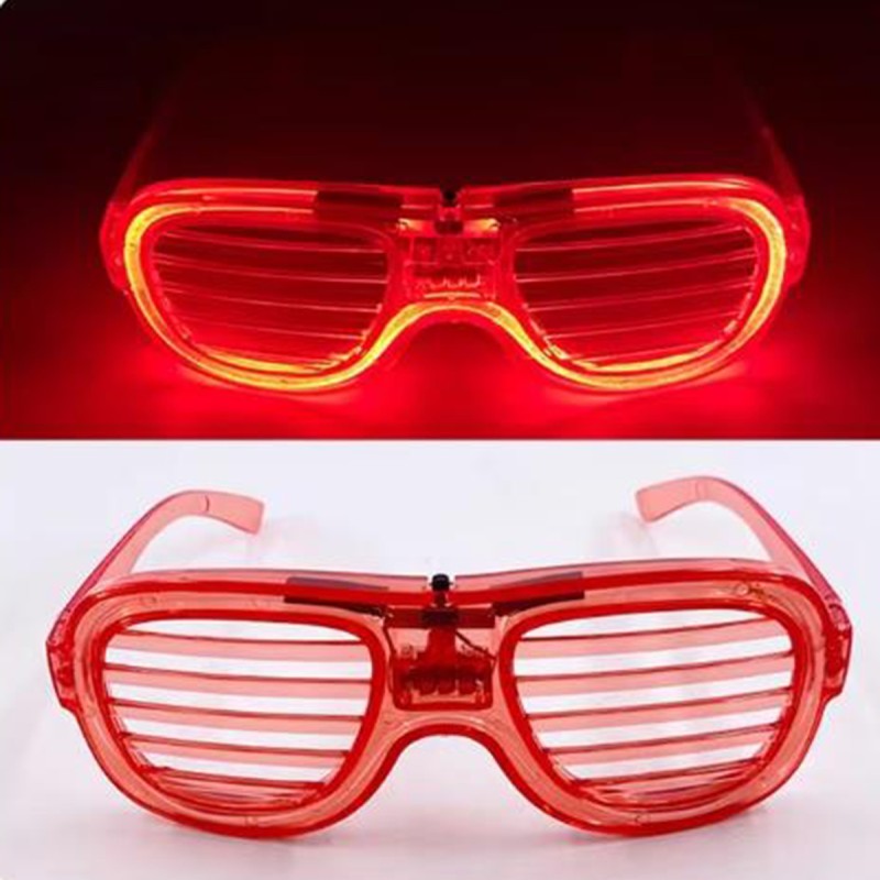 Kırmızı Led Işıklı Parti Gözlüğü - Neon 3 Modlu