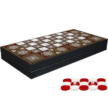 Klasik Sedef İşlemeli Tavla Model 1