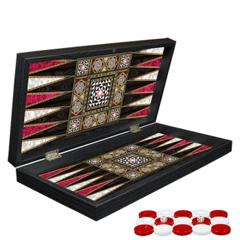 Klasik Sedef İşlemeli Tavla Model 1