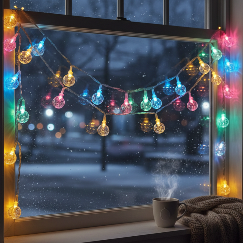 Kristal Top Gün Işığı Dekoratif Işık 5 Metre 28 LED 