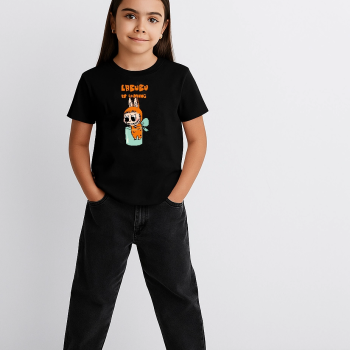 Labubu   Baskılı T-Shirt - Siyah -