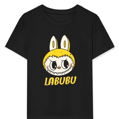 Labubu   Baskılı T-Shirt - Siyah -