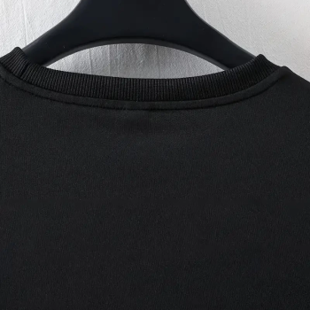 LB Ön Arka Baskılı Oversize Bisiklet Yaka Yazlık T-shirt - Siyah -