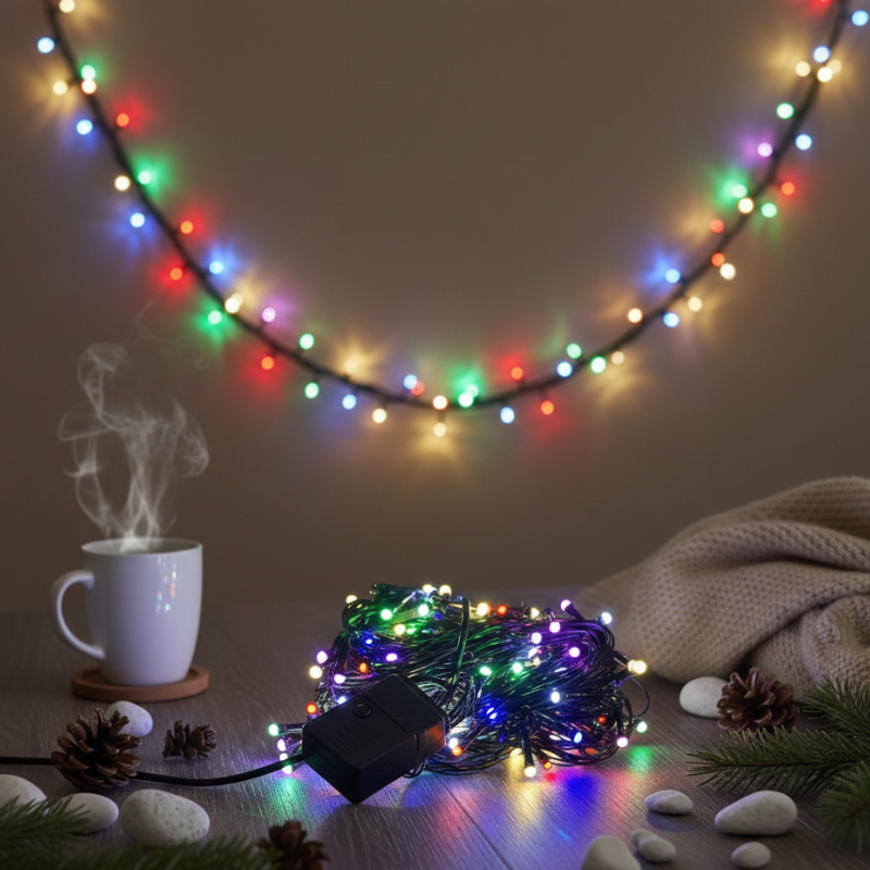 LED Damla Uçlu RGB Dekoratif Işık 10 Metre 100 