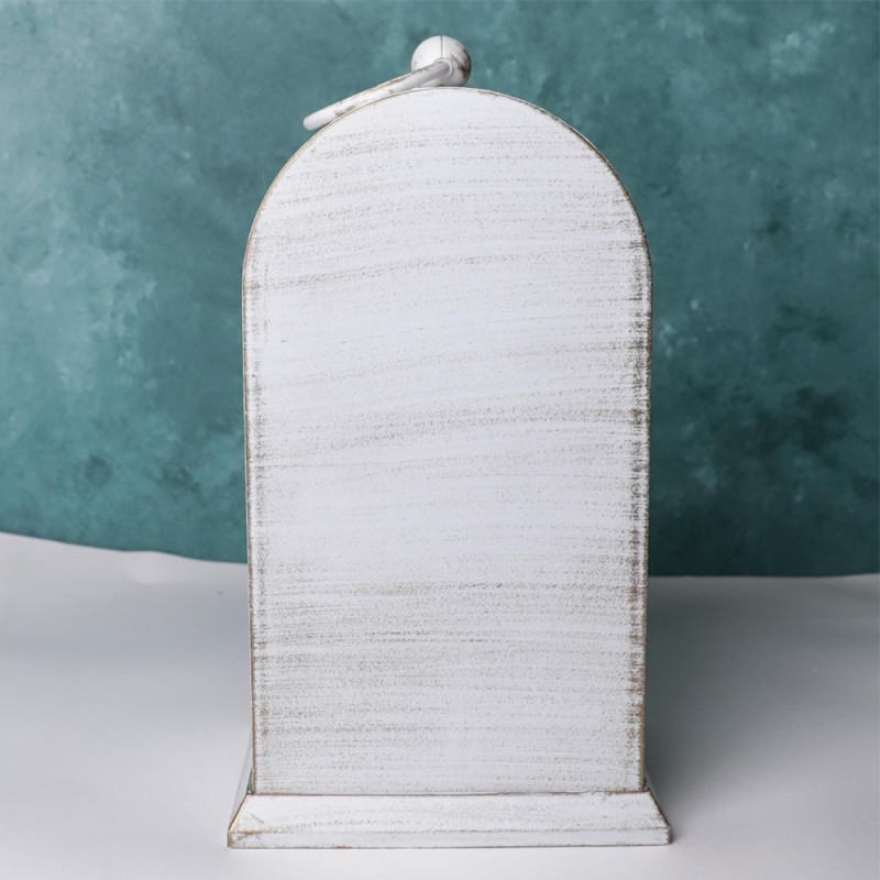 LED Işıklı Eskitme Şömine Saat