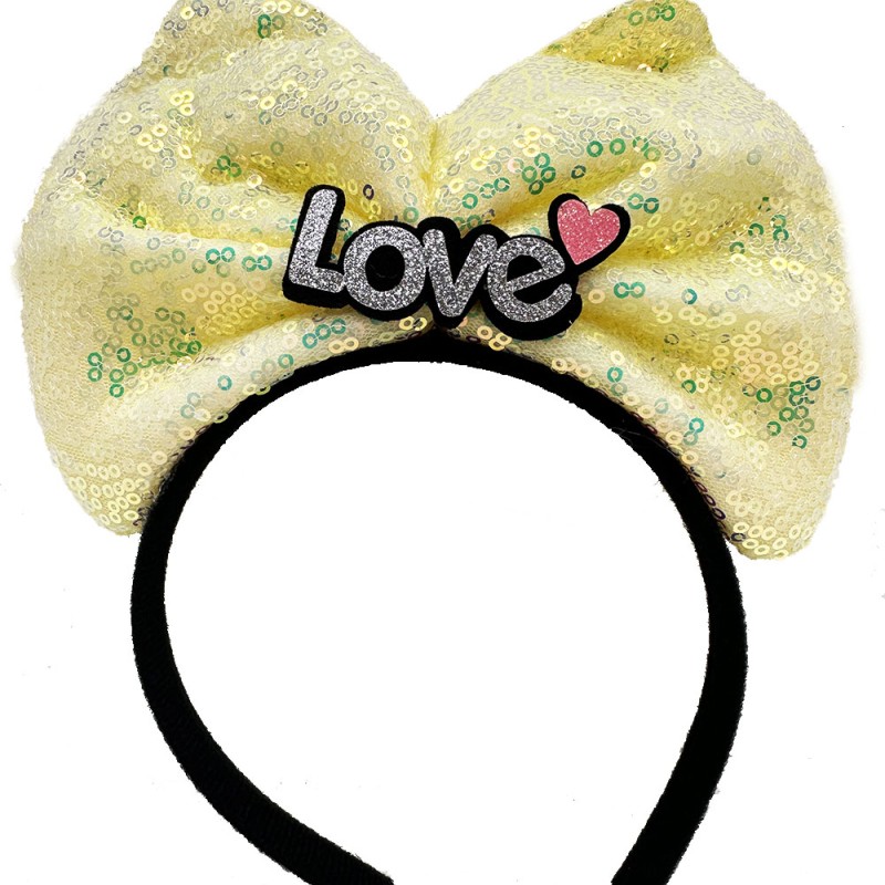 Led Işıklı Love Yazılı Fiyonk Taç