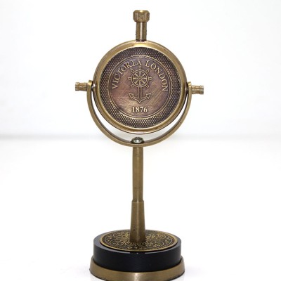 Masa Üstü Pirinç Saat Model 4