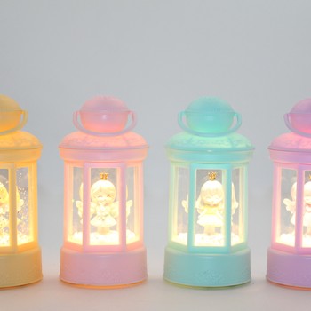 Melek Figürlü Işıklı Kar Küresi 