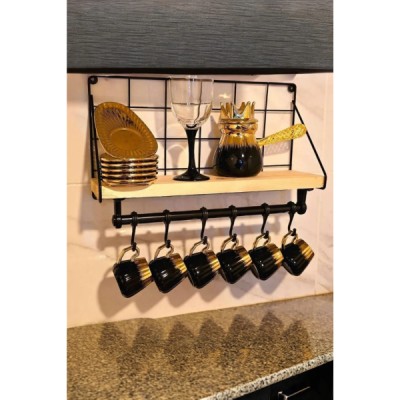  Metal Askılıklı Kahve Köşesi Rafı 