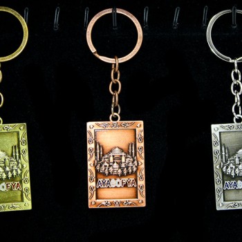 Metal Ayasofya Anahtarlık Dikdörtgen Tasarım